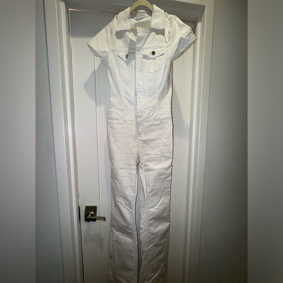 Bright white denim jumpsuit - Picture 11 of 14